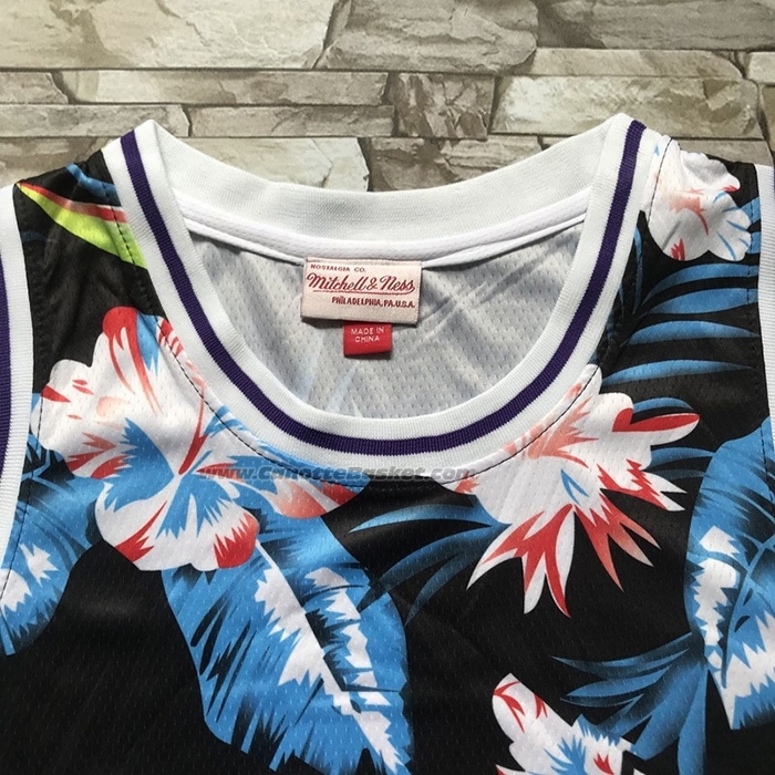 Maglia Orlando Magic Shaquille O'neal NO 32 Floral Fashion Nero